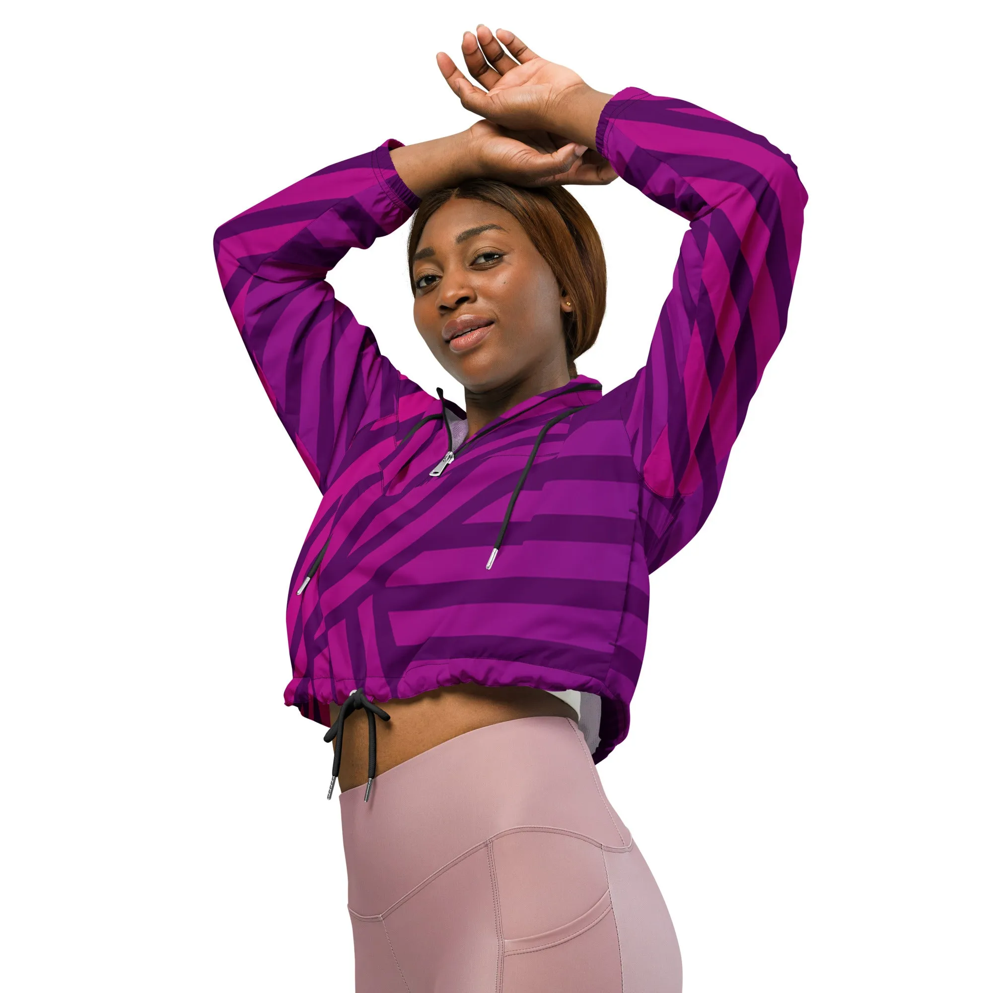 🔥 Zilla Women’s Cropped Windbreaker – Lightweight, Water-Resistant & Trail-Ready Style
