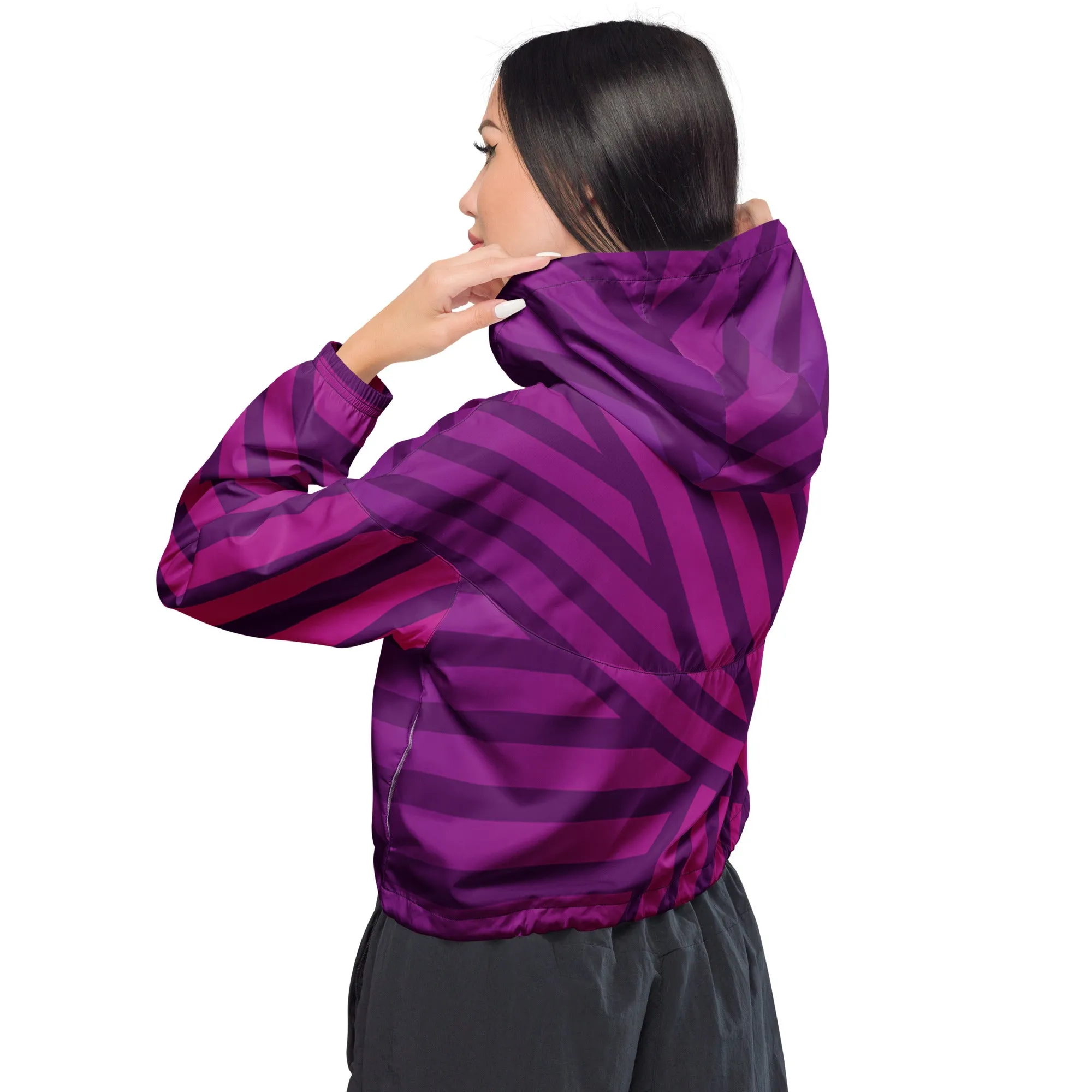 🔥 Zilla Women’s Cropped Windbreaker – Lightweight, Water-Resistant & Trail-Ready Style