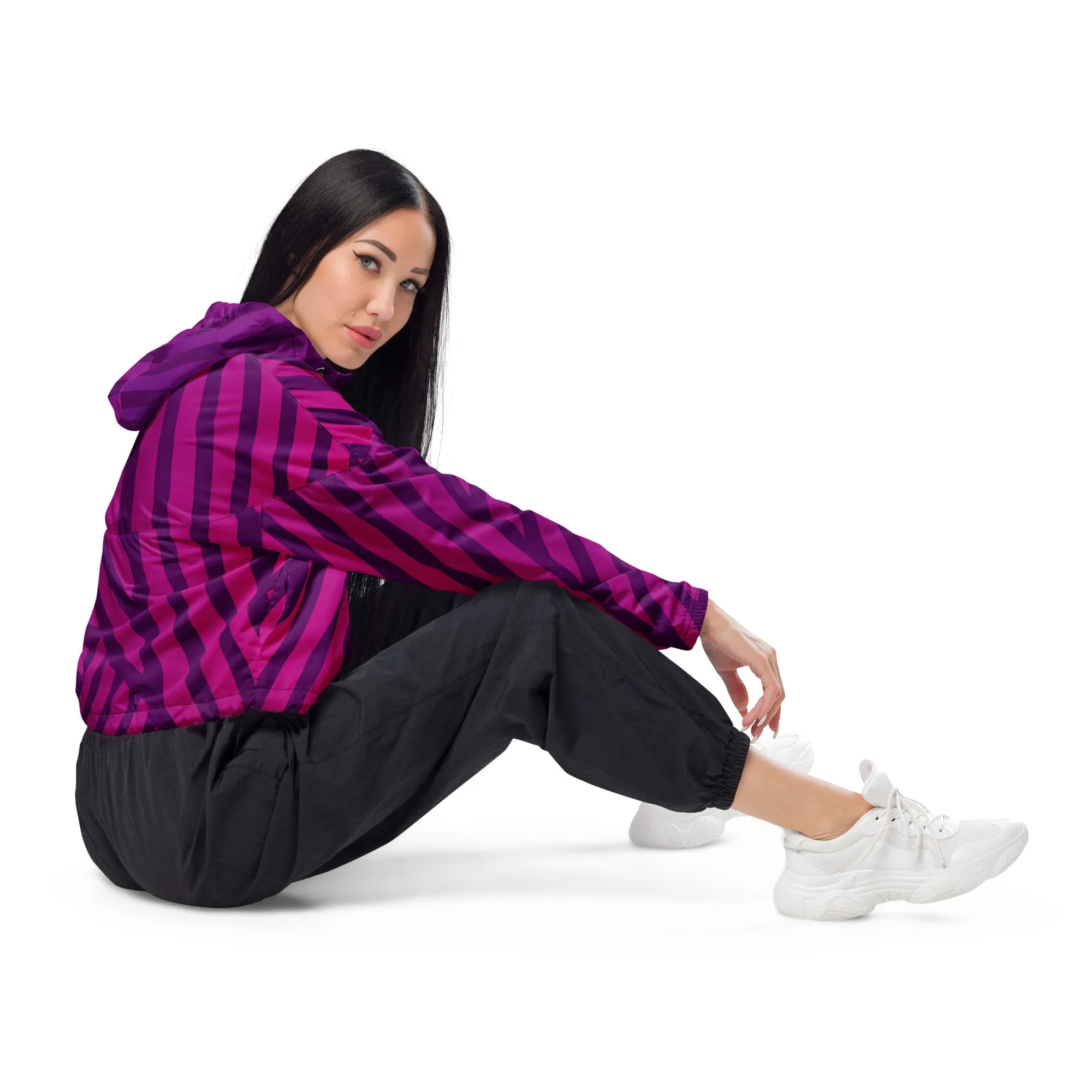 🔥 Zilla Women’s Cropped Windbreaker – Lightweight, Water-Resistant & Trail-Ready Style