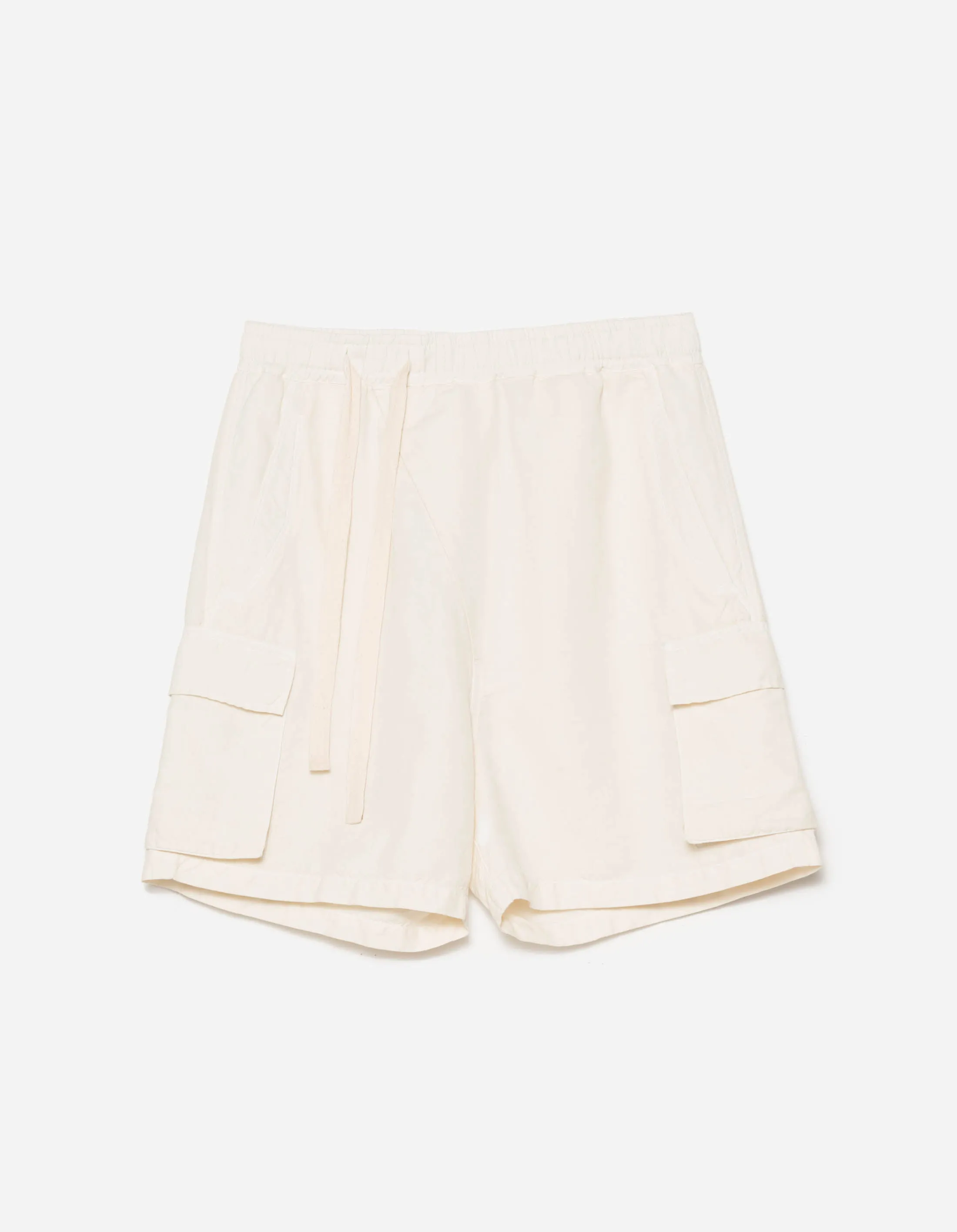 6082 Hemp Cargo Asym Track Shorts Ecru