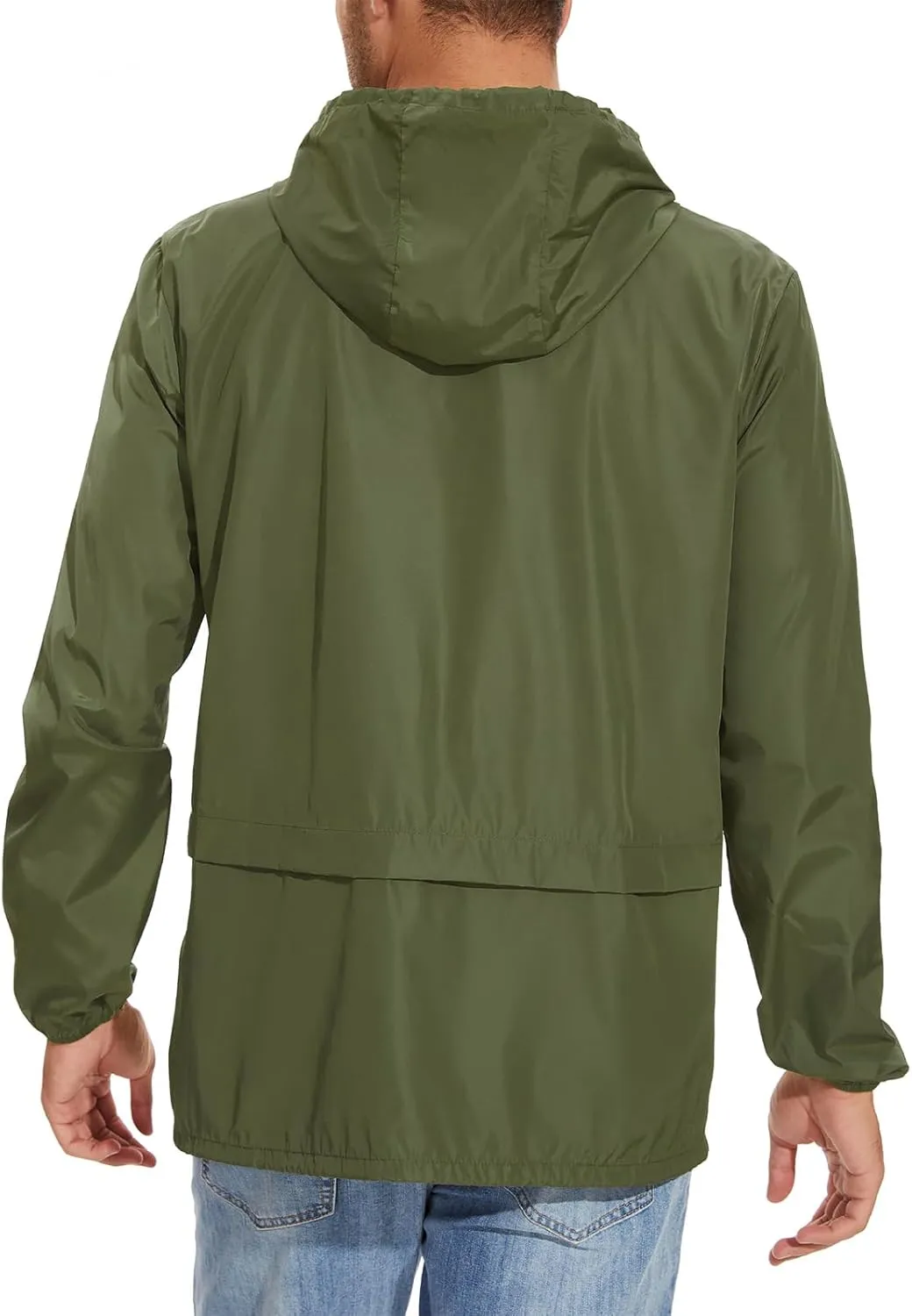 American Trends Raincoat for Men Waterproof with Hood Mens Rain Jacket Windbreaker Jackets Rain Coat