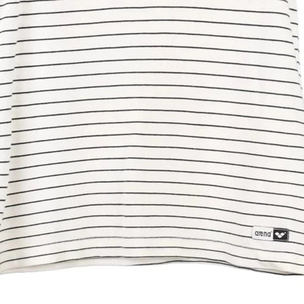 Arena Striped Polo Shirt - Large White Cotton