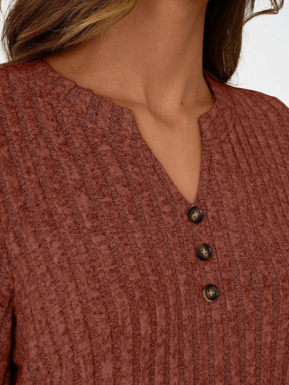 AUTOMET Womens Henley V Neck Long Sleeve Shirt Fall Dreesy Casual Tunic Loose Fit Top Sweater