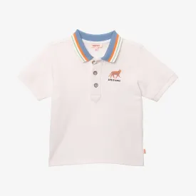 Baby boys' beige polo shirt