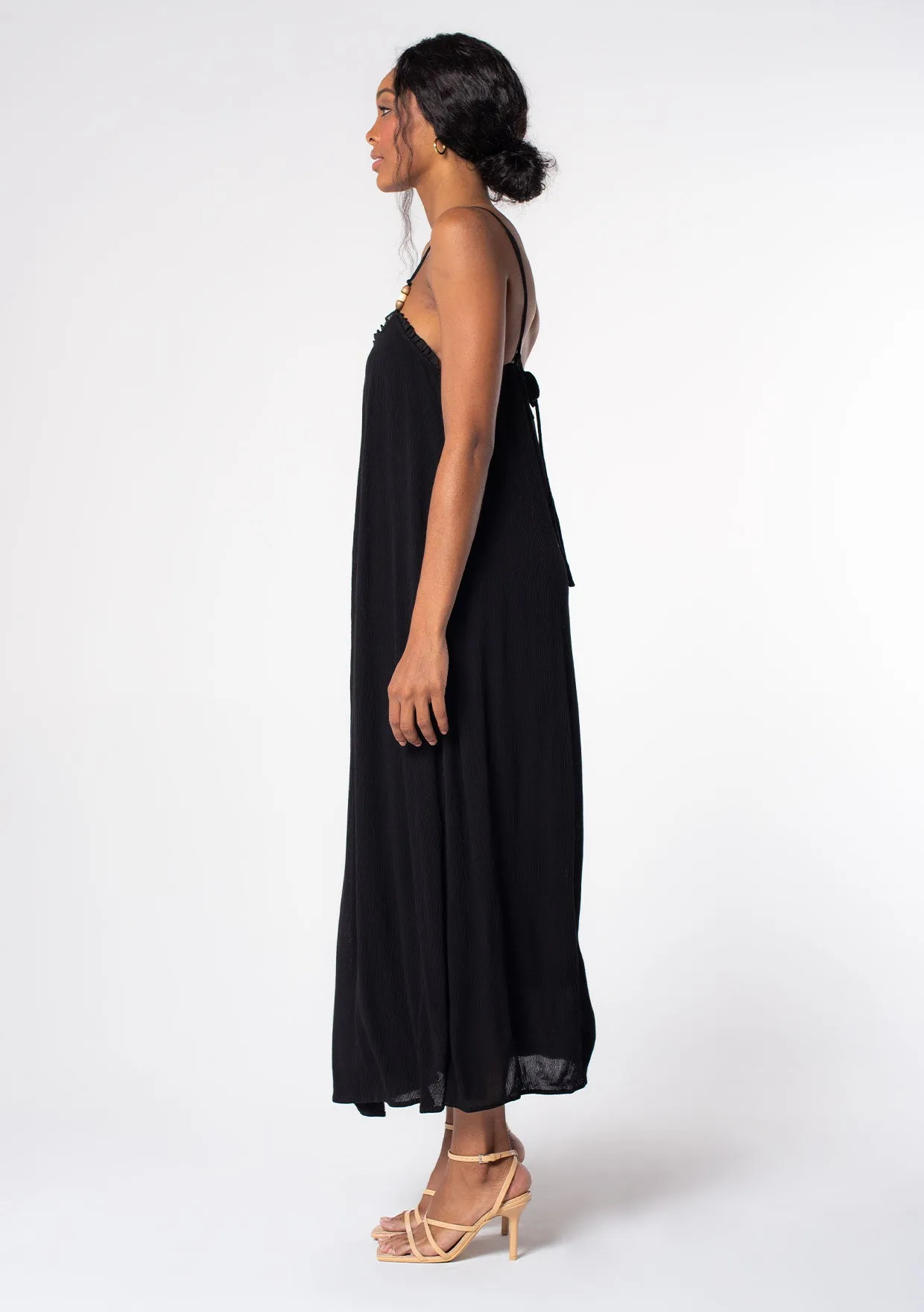 Bohemian High Slit Spaghetti Strap Maxi Dress