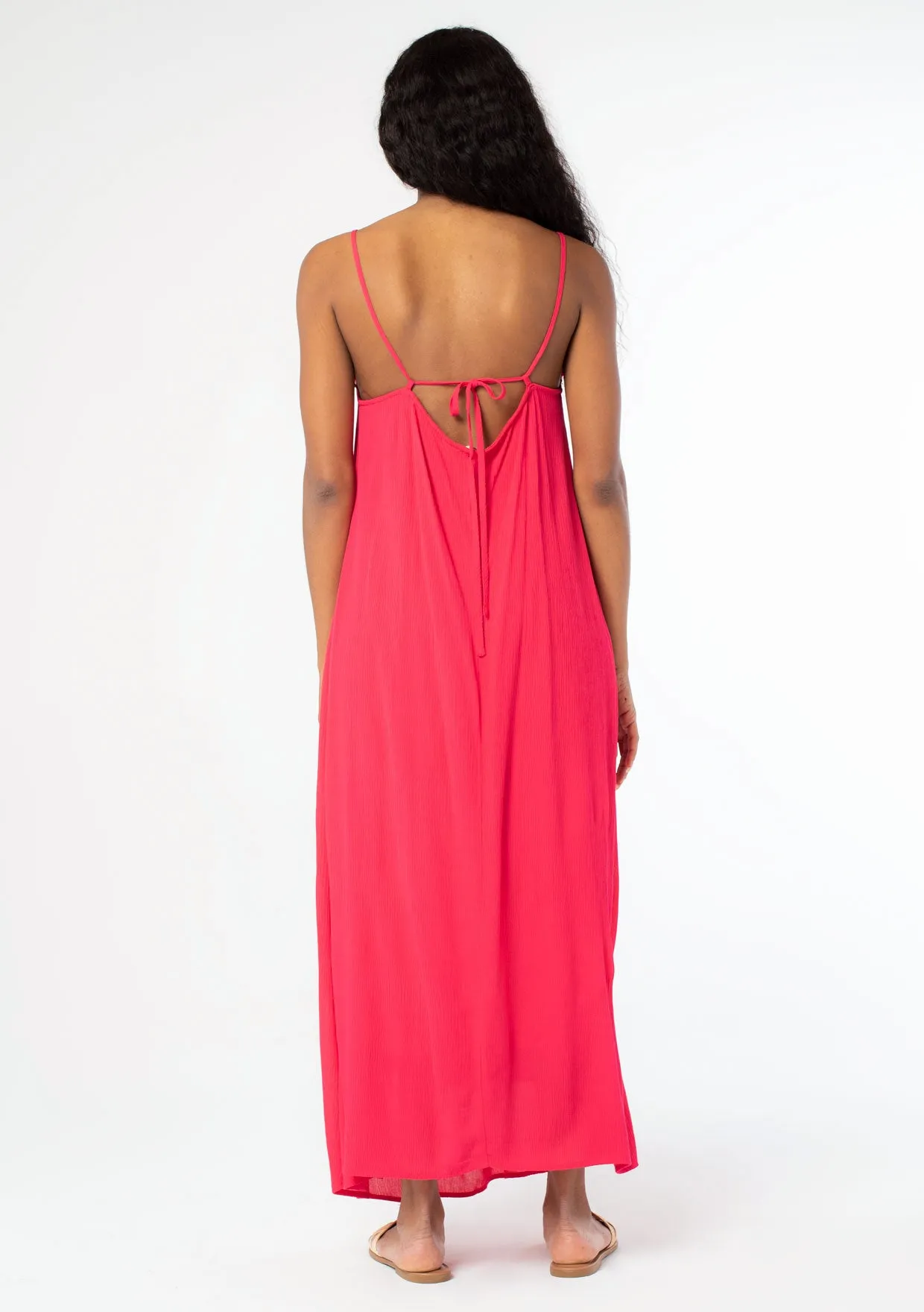 Bohemian High Slit Spaghetti Strap Maxi Dress