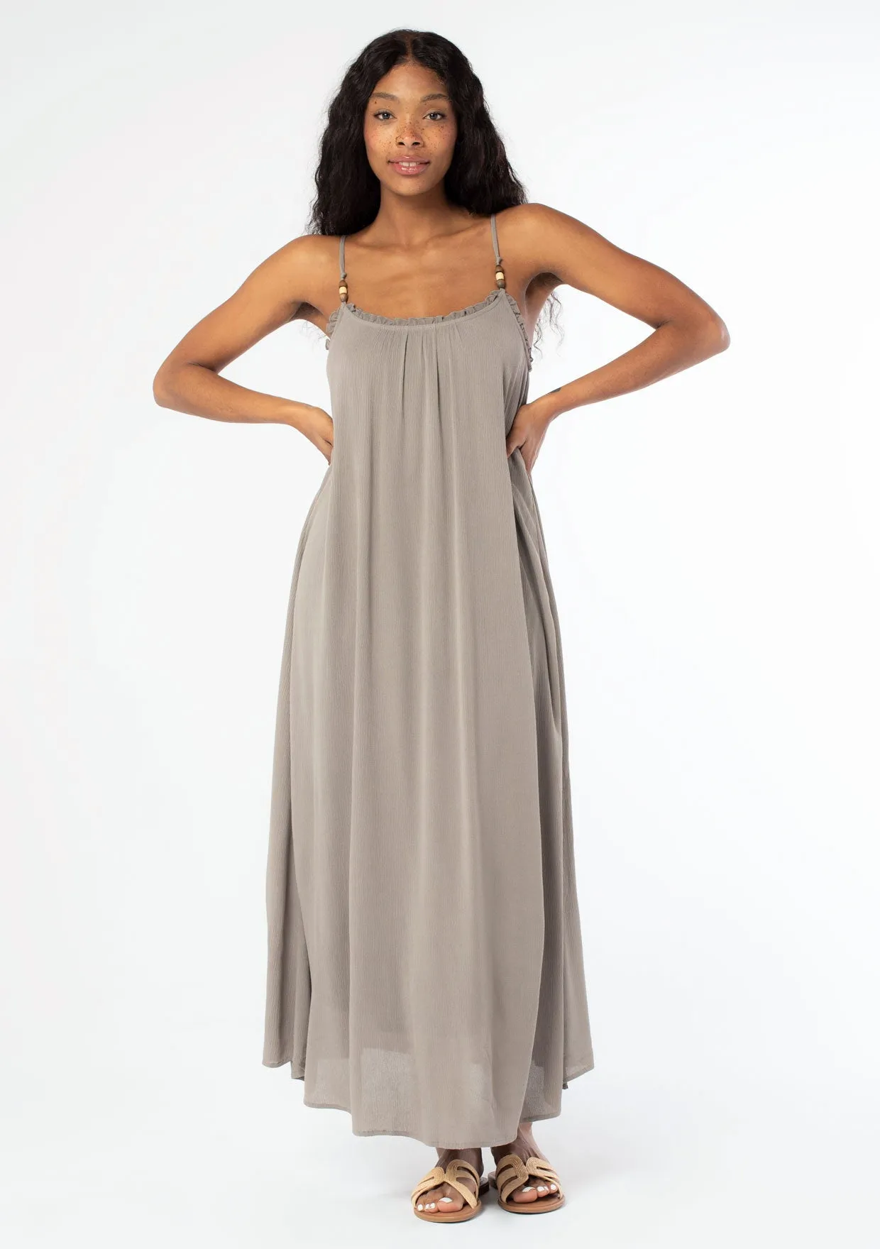 Bohemian High Slit Spaghetti Strap Maxi Dress