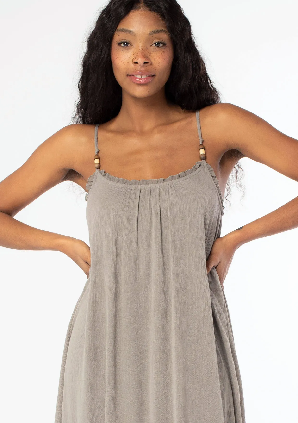 Bohemian High Slit Spaghetti Strap Maxi Dress