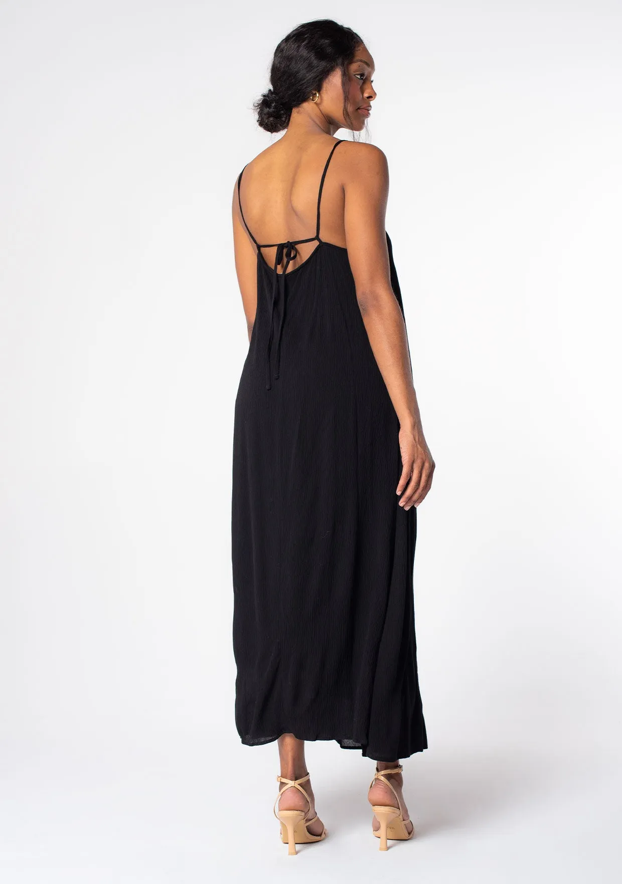 Bohemian High Slit Spaghetti Strap Maxi Dress