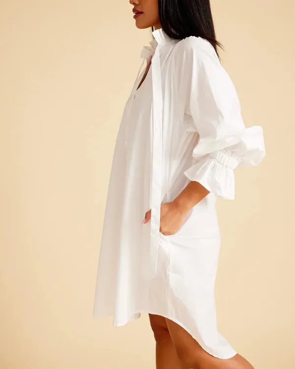 CC SHIRT DRESS WHITE