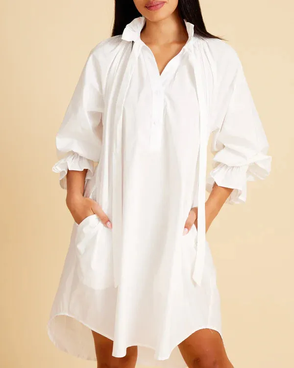 CC SHIRT DRESS WHITE