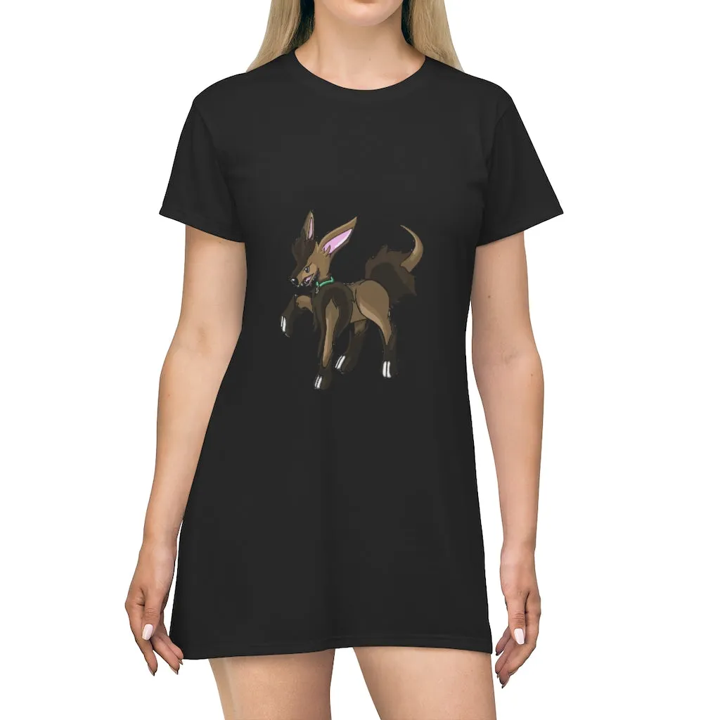 Chiwuahun All Over Print T-Shirt Dress