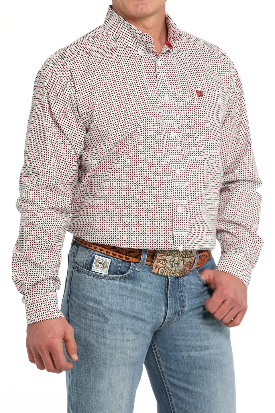 CINCH PLAYING CARD PRINT BUTTON DOWN WESTERN SHIRT