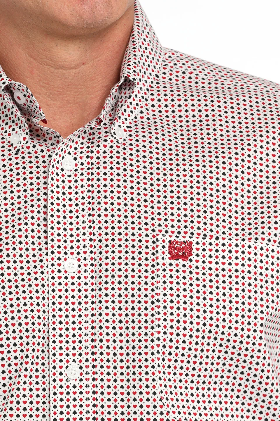 CINCH PLAYING CARD PRINT BUTTON DOWN WESTERN SHIRT