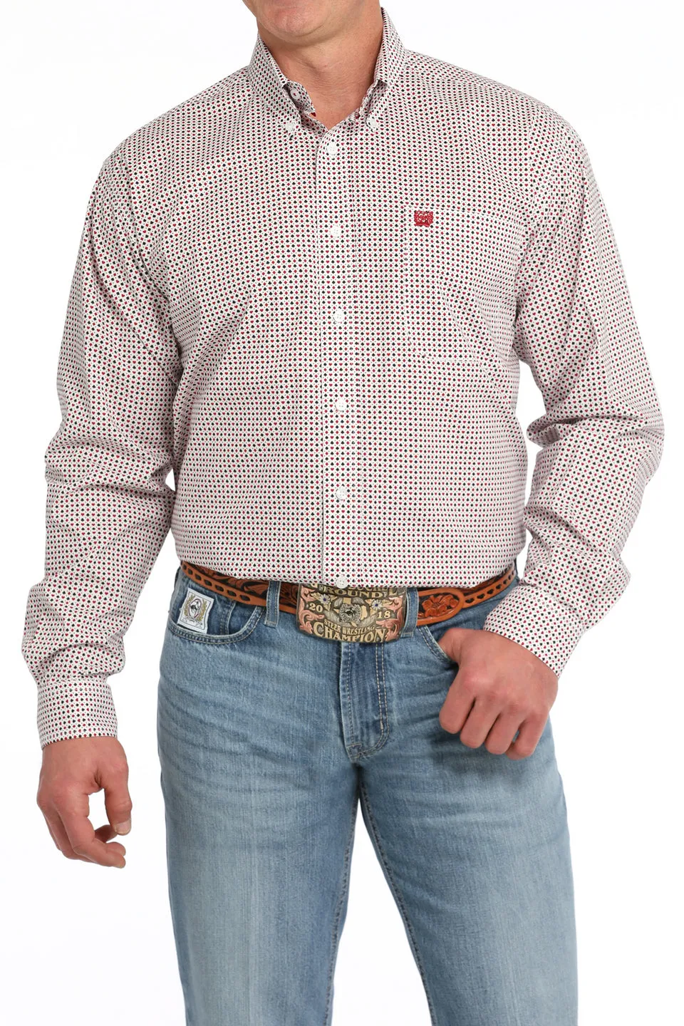 CINCH PLAYING CARD PRINT BUTTON DOWN WESTERN SHIRT