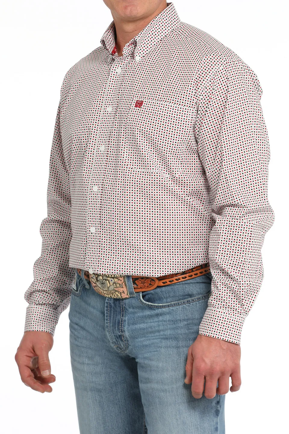 CINCH PLAYING CARD PRINT BUTTON DOWN WESTERN SHIRT