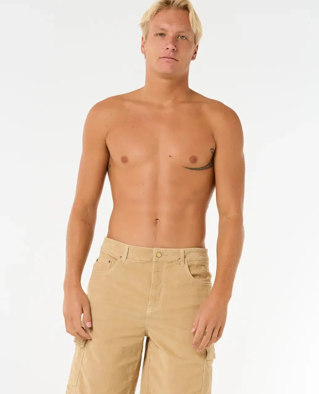 Classic Surf Cord Cargo Walkshorts in Khaki