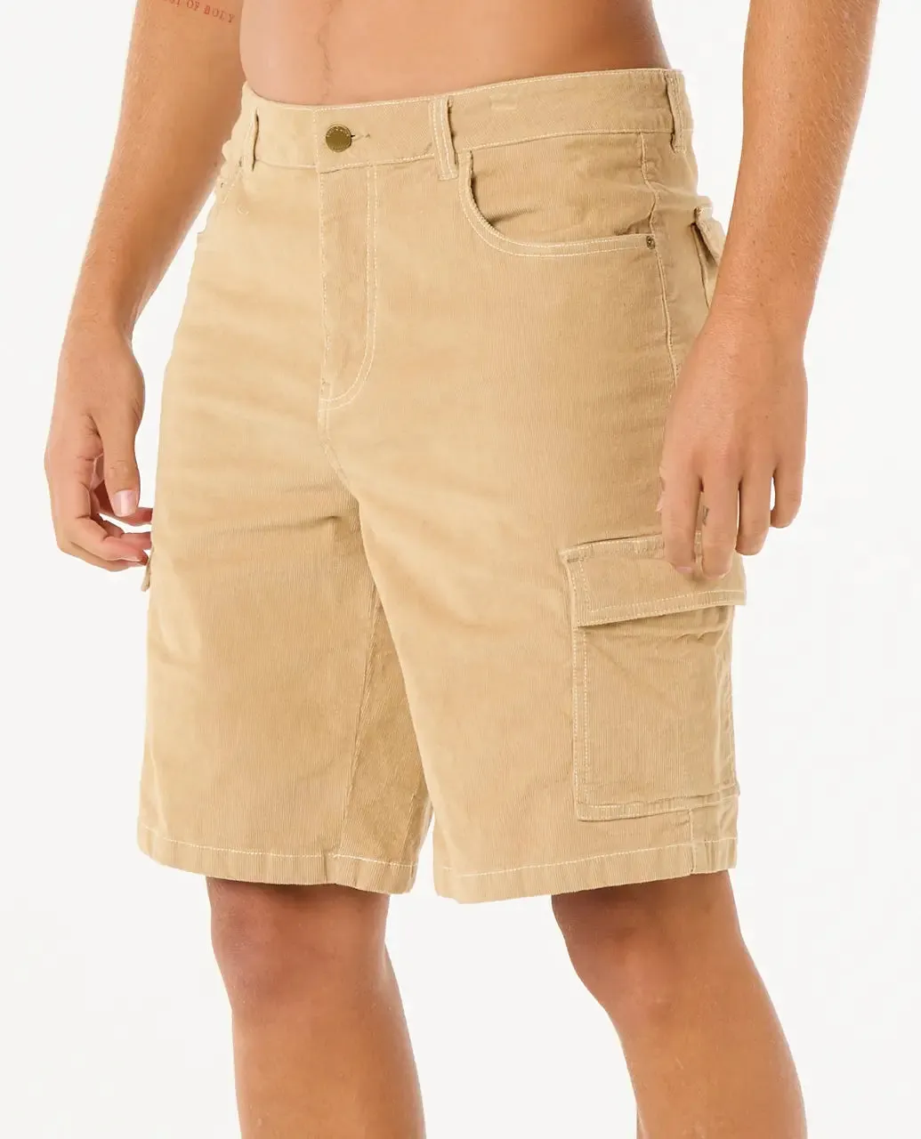 Classic Surf Cord Cargo Walkshorts in Khaki