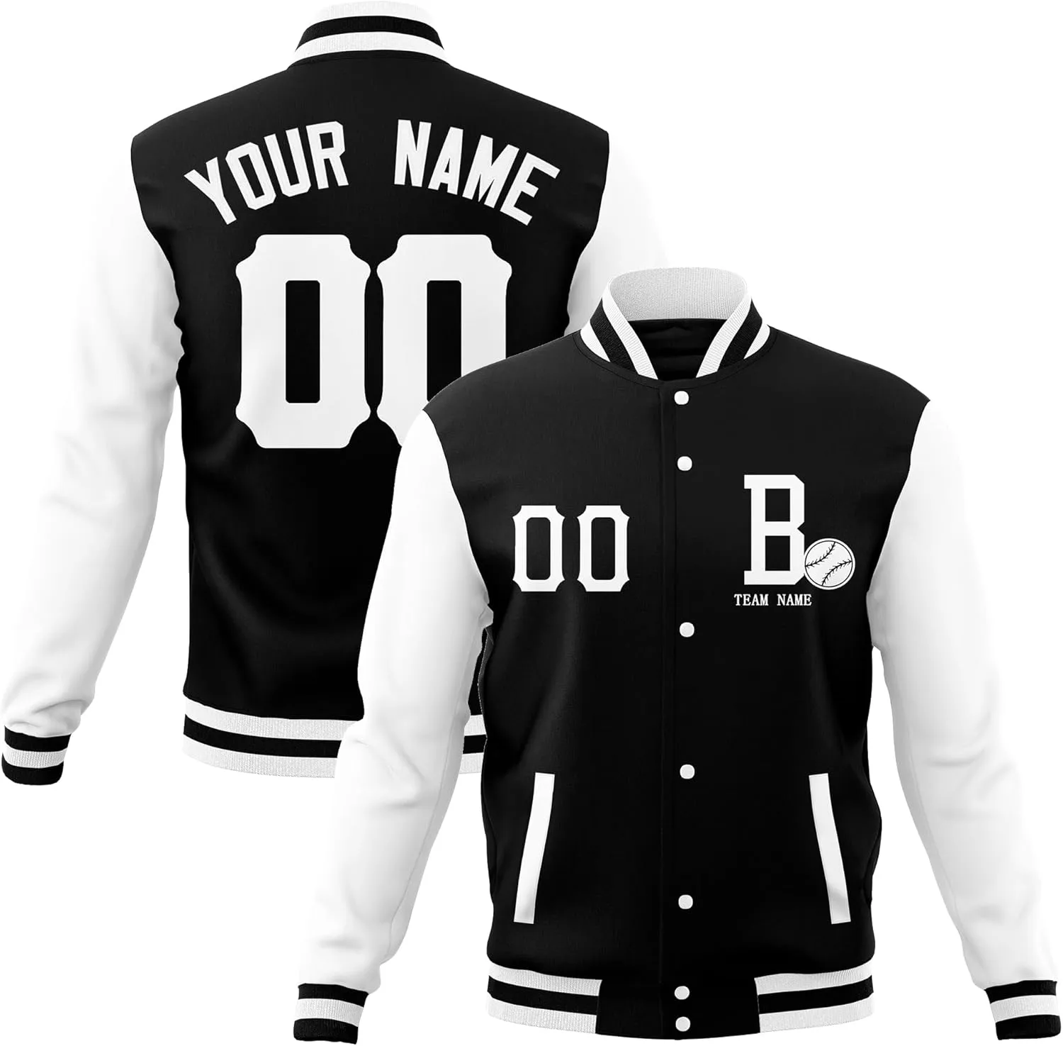 Custom Mens Lightweight Bomber Jacket Windbreaker Varsity Jacket Personalized Stitched Team Name Number