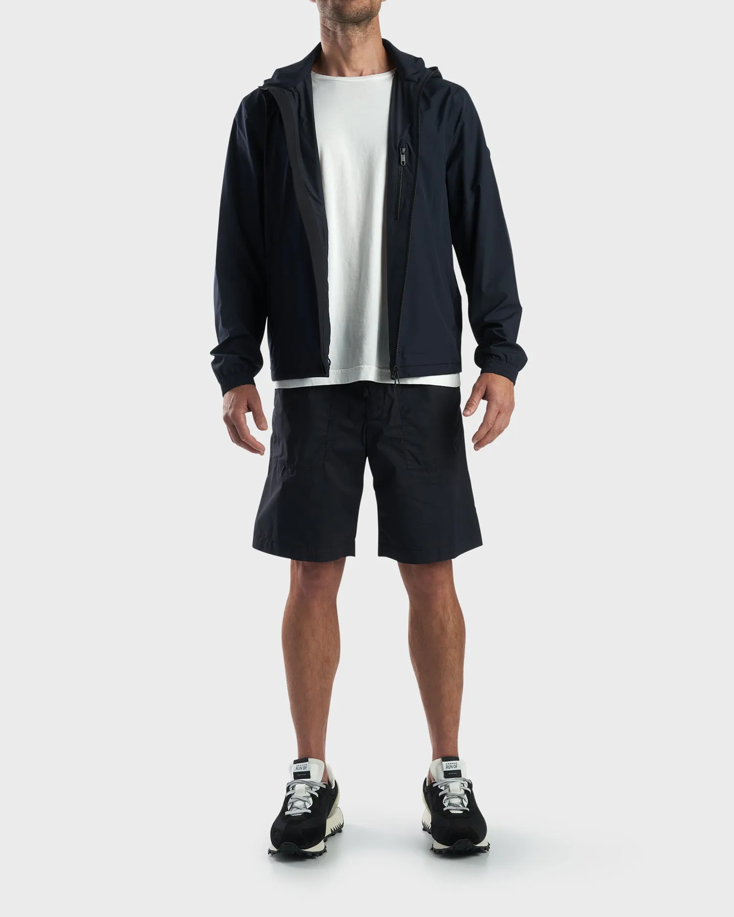 Dark Blue Technical Foldable Jacket
