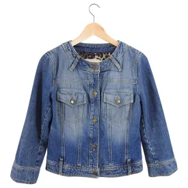 Dolce & Gabbana Denim Jacket with Leopard Pattern Lining - IT42 / 6