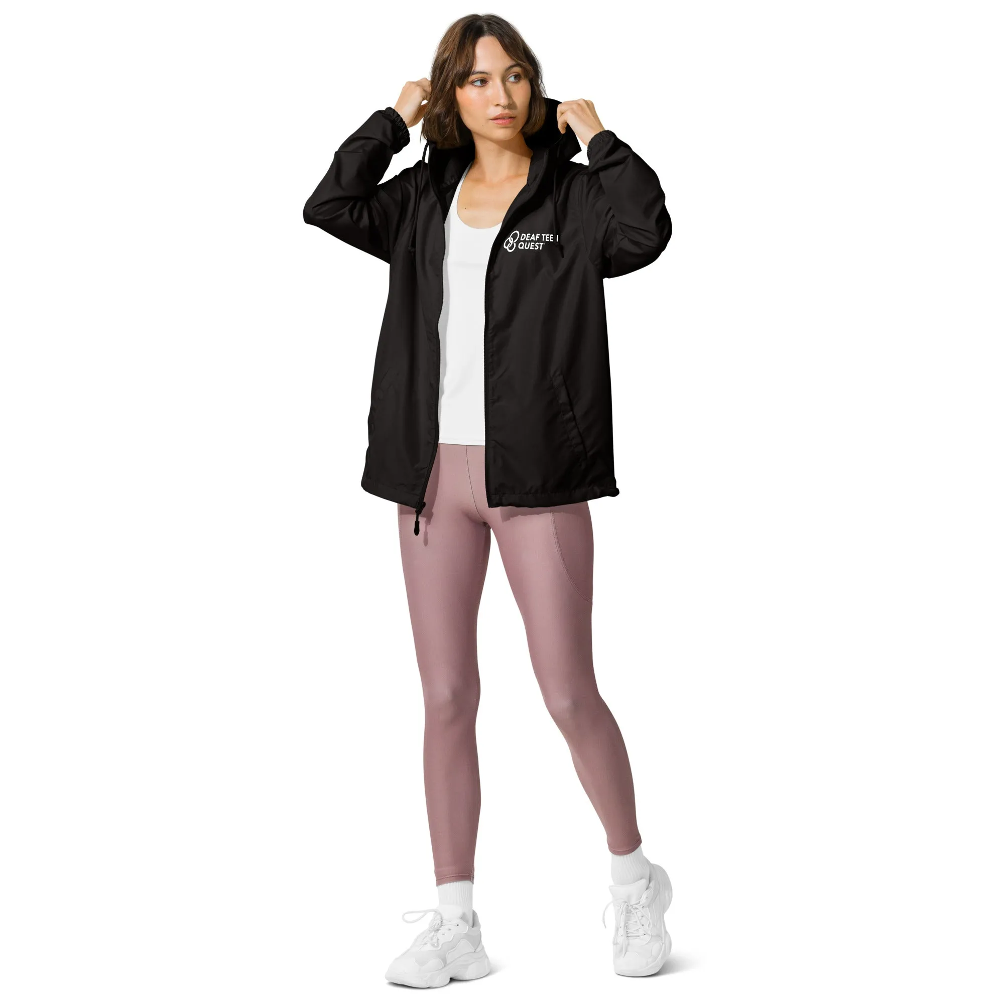 DTQ Unisex Lightweight Zip Up Windbreaker