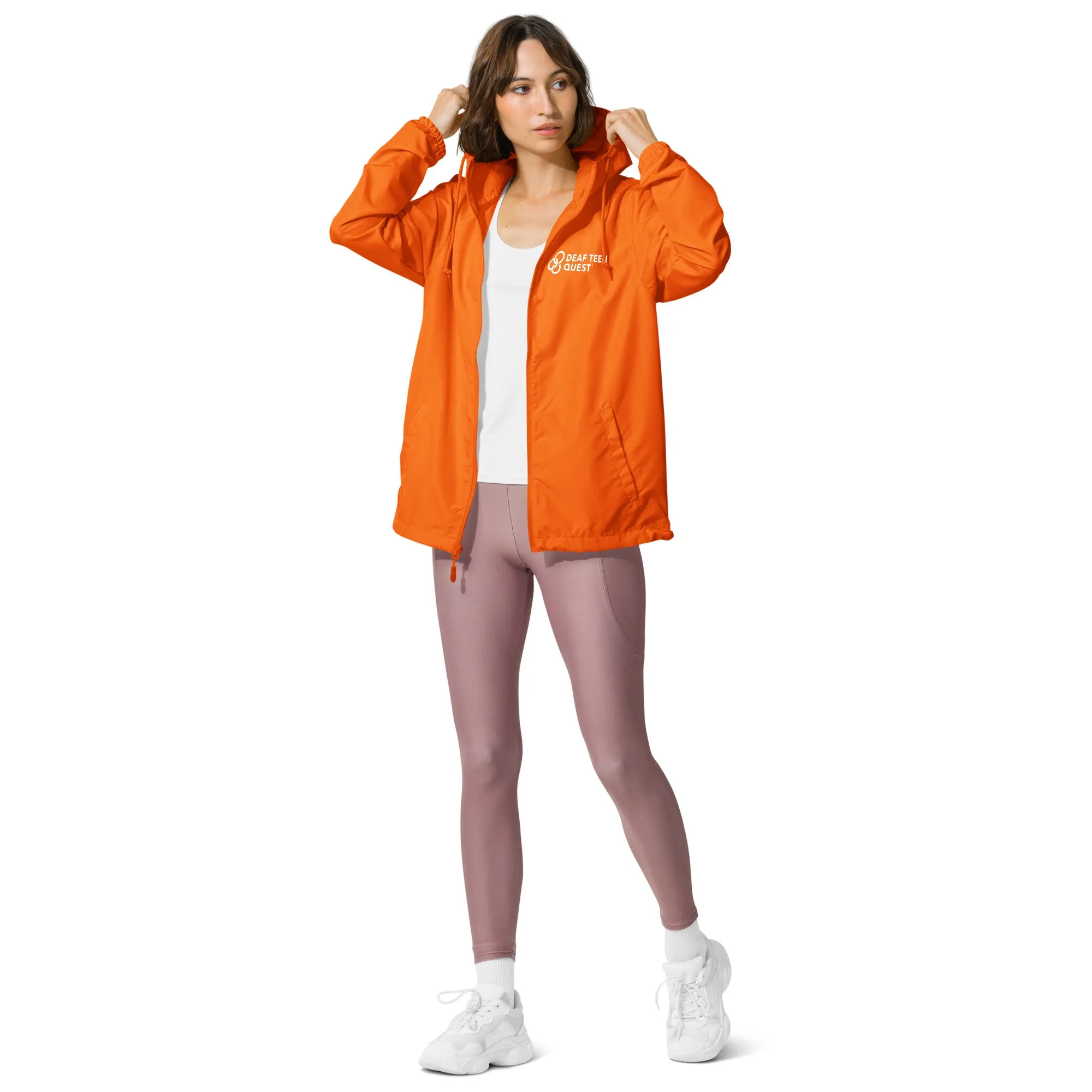 DTQ Unisex Lightweight Zip Up Windbreaker