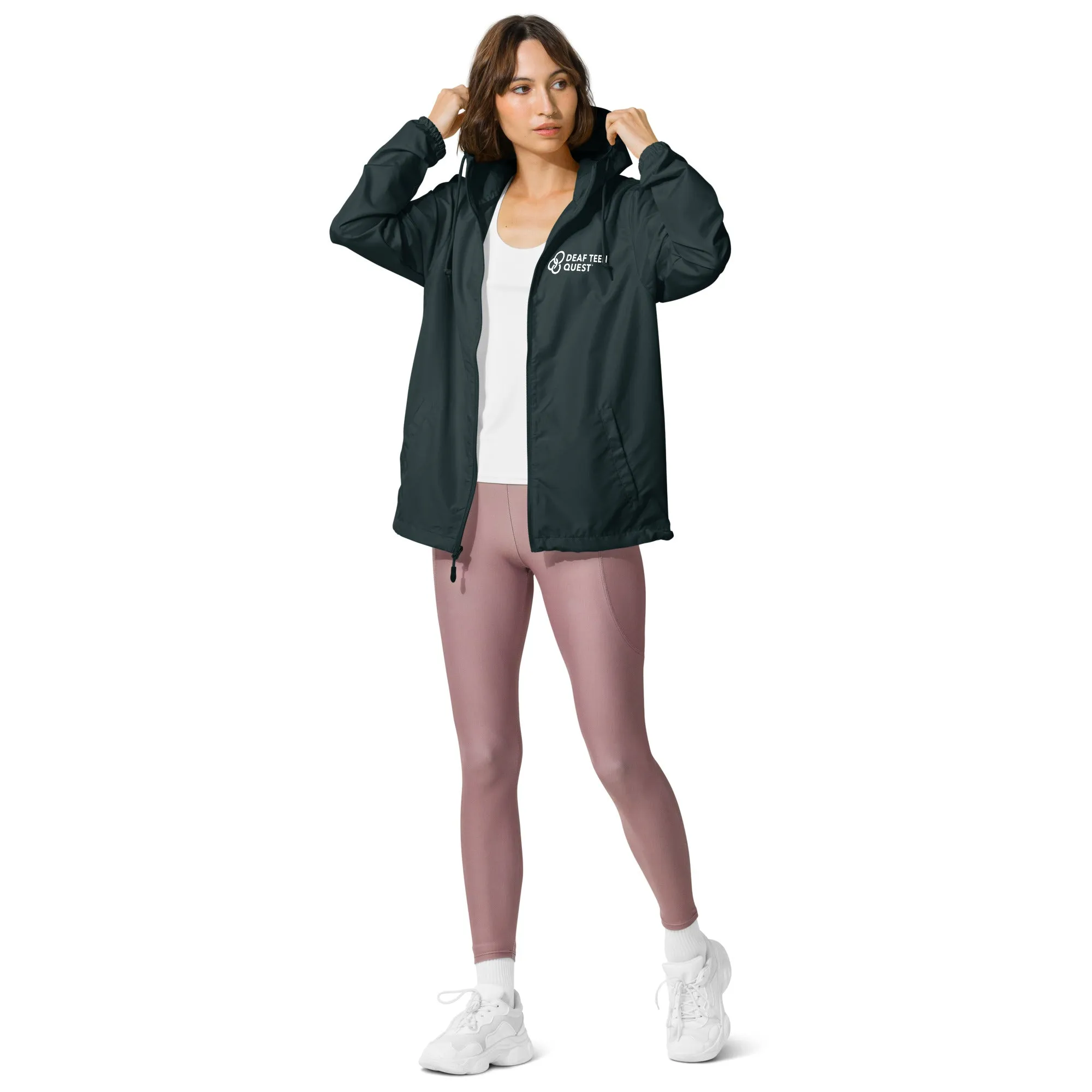 DTQ Unisex Lightweight Zip Up Windbreaker