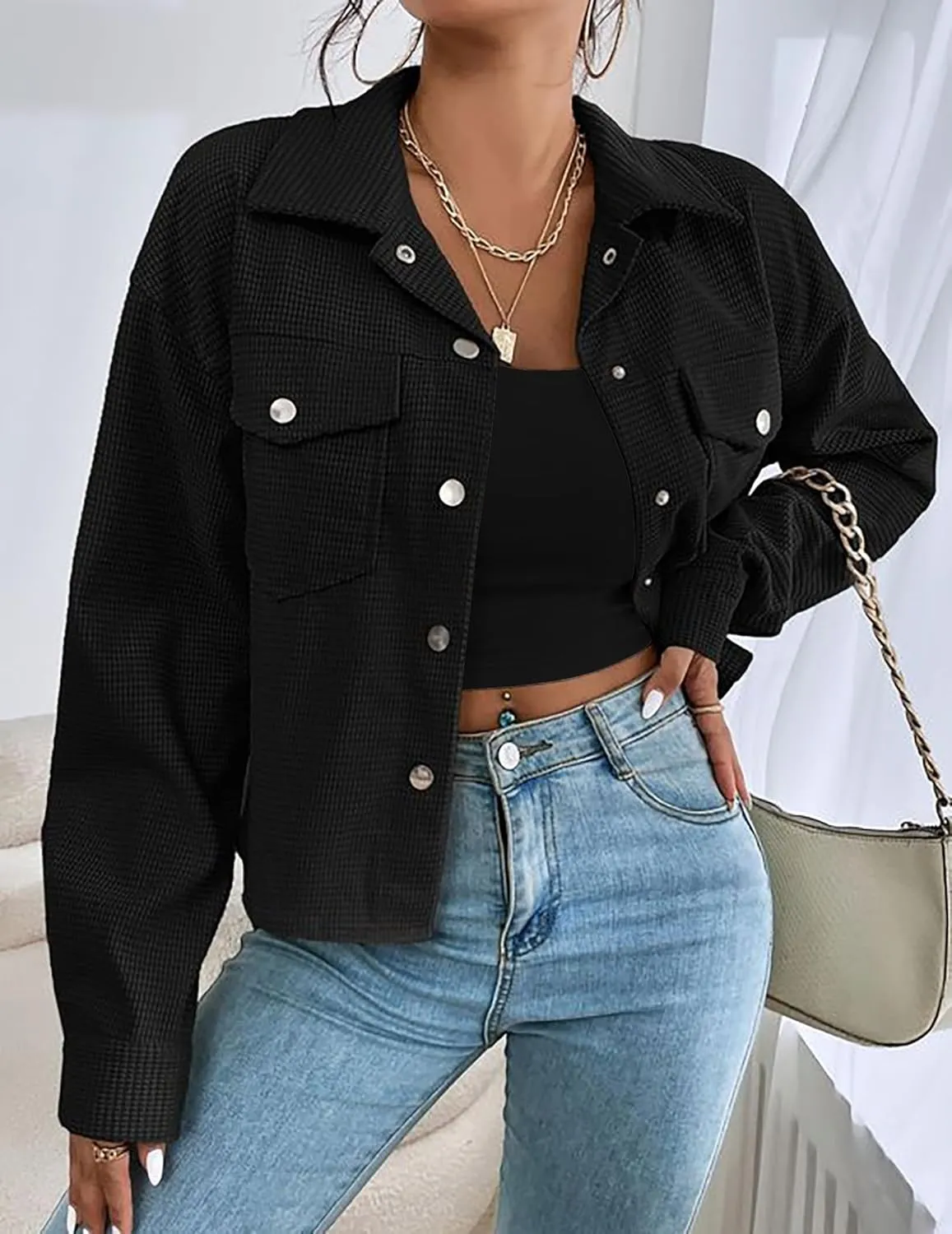 Ekouaer Long Sleeve Crop Tops for Women Scroop Neck Lightweight Basic Base Layer Soft Thermal Undershirts Shirts S-XXL
