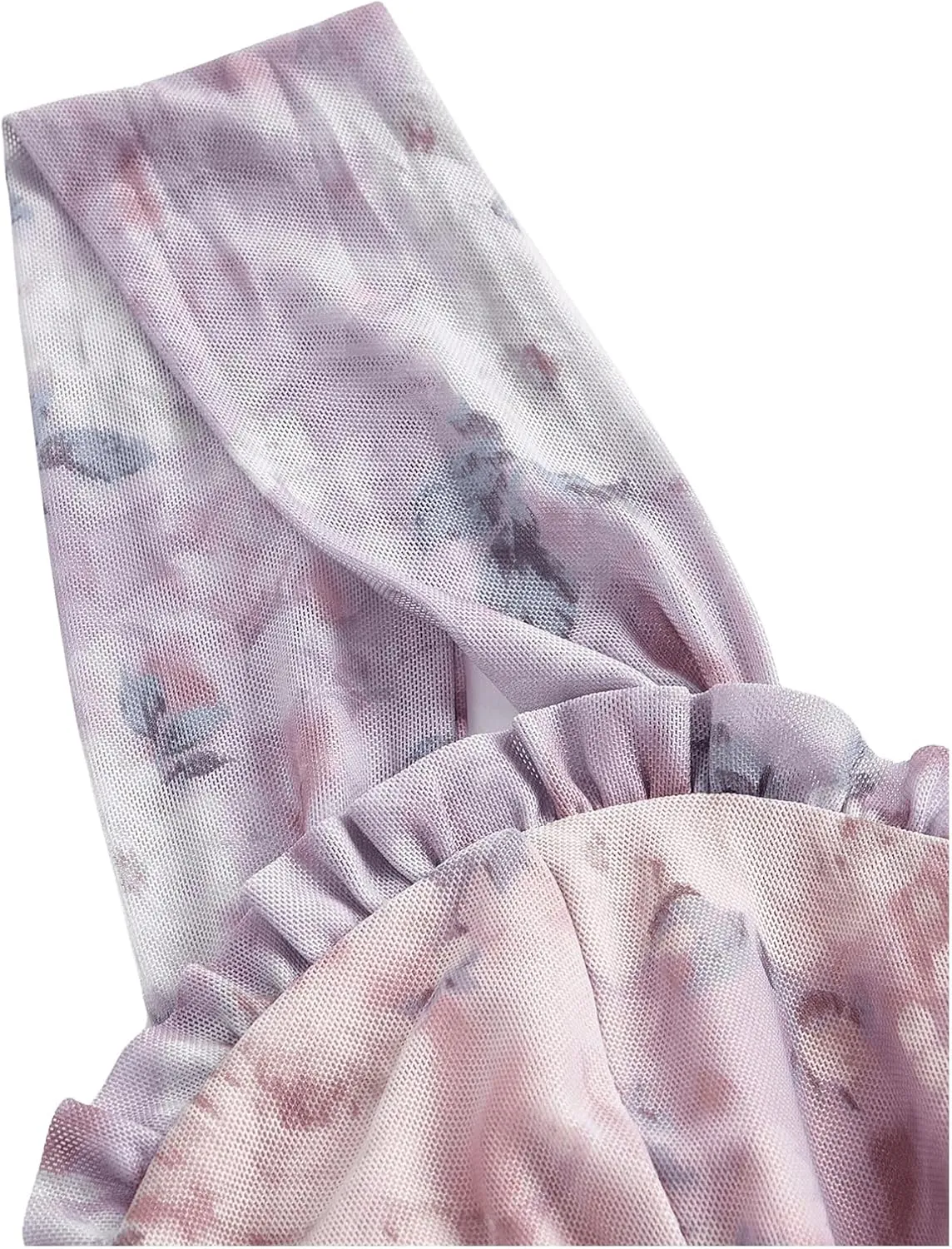 Floerns Women's Floral Print Asymmetrical Slit Hem Ruched Summer Cami Midi Dress