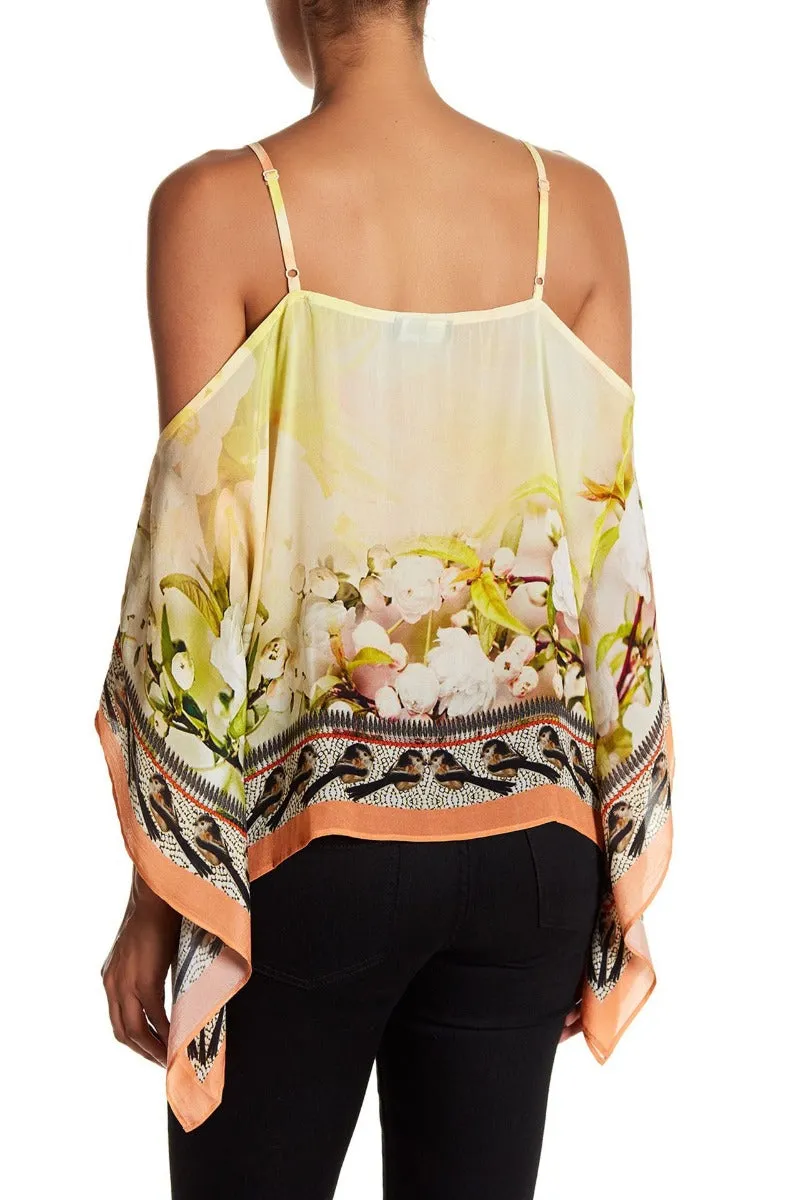 Floral Cold Shoulder Crop Top