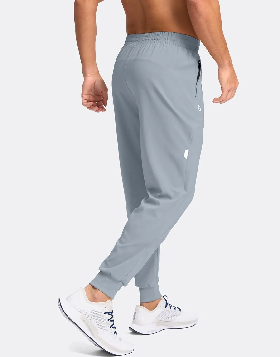 G Gradual Men's Joggers with Zipper Pockets Lightweight Athletic Workout Pants Quick Dry Sweatpants for Men Running Hiking