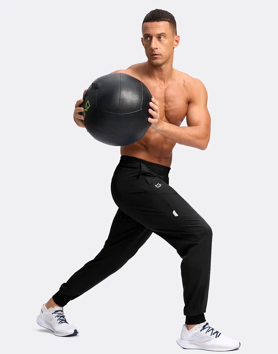 G Gradual Men's Joggers with Zipper Pockets Lightweight Athletic Workout Pants Quick Dry Sweatpants for Men Running Hiking