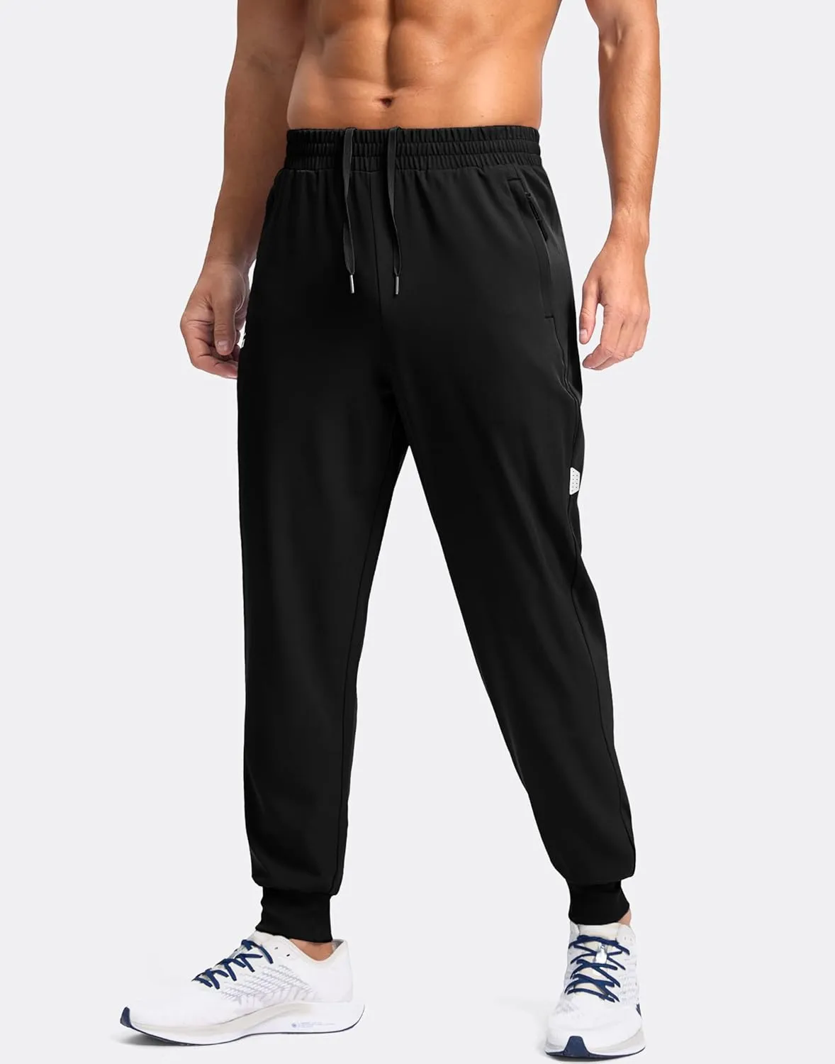G Gradual Men's Joggers with Zipper Pockets Lightweight Athletic Workout Pants Quick Dry Sweatpants for Men Running Hiking
