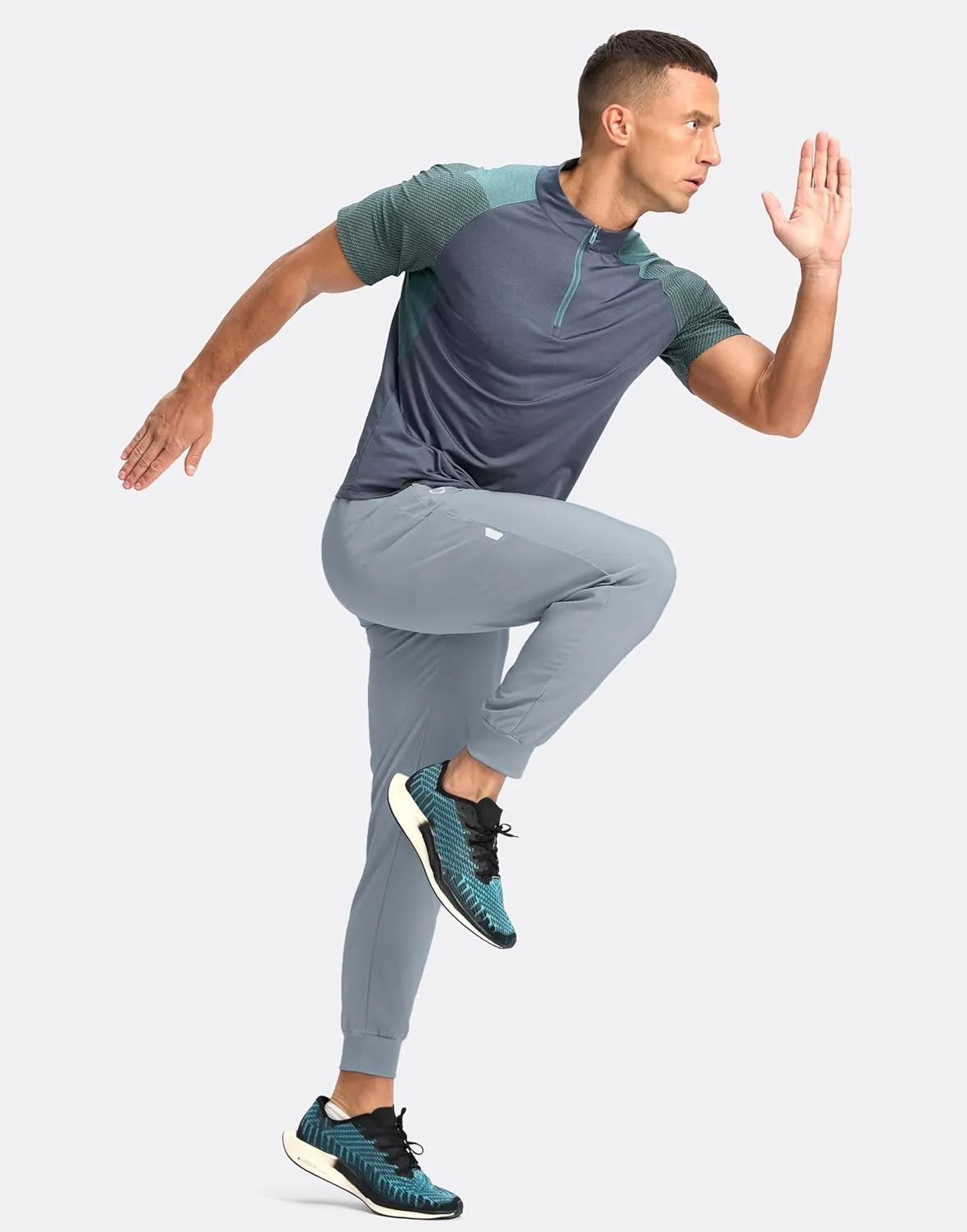 G Gradual Men's Joggers with Zipper Pockets Lightweight Athletic Workout Pants Quick Dry Sweatpants for Men Running Hiking