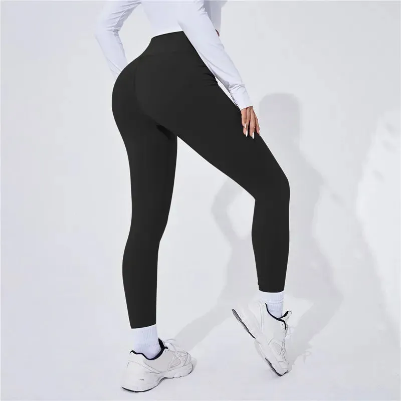 High Waist Yoga Leggings, Thermal Butt Lifting Gym Pants