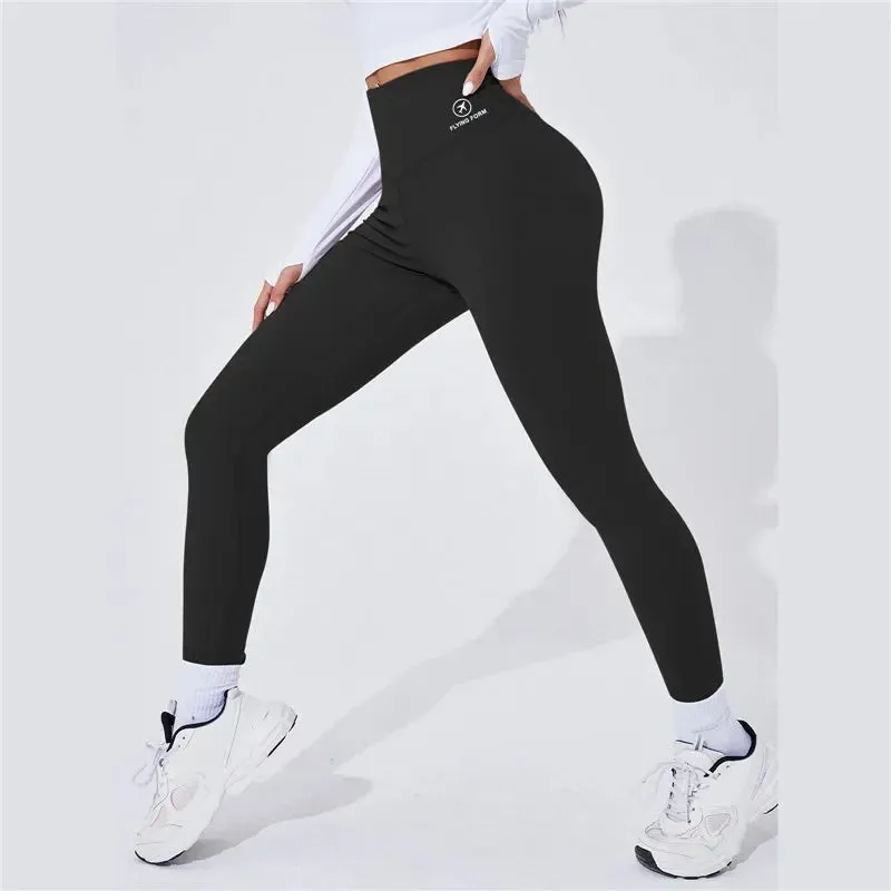 High Waist Yoga Leggings, Thermal Butt Lifting Gym Pants