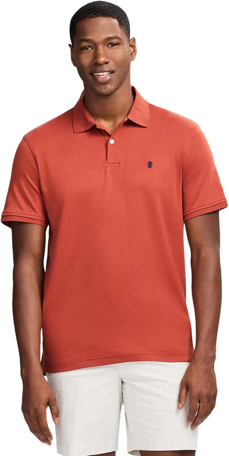 IZOD Men's Short Sleeve Interlock Polo Shirt
