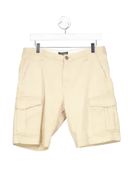 Jack & Jones Beige Cargo Shorts UK L