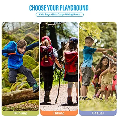 Kids’Cargo Pants, Youth Boys' Hiking Pants, Casual Outdoor Quick Dry Boy Scout Uniform Trial Pants Trousers - - 4-5 Years