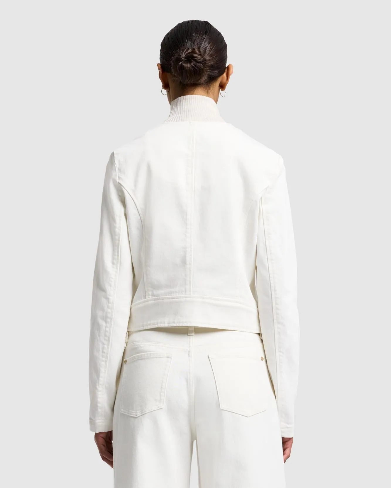 MANKIND Collarless Jacket in Vintage White