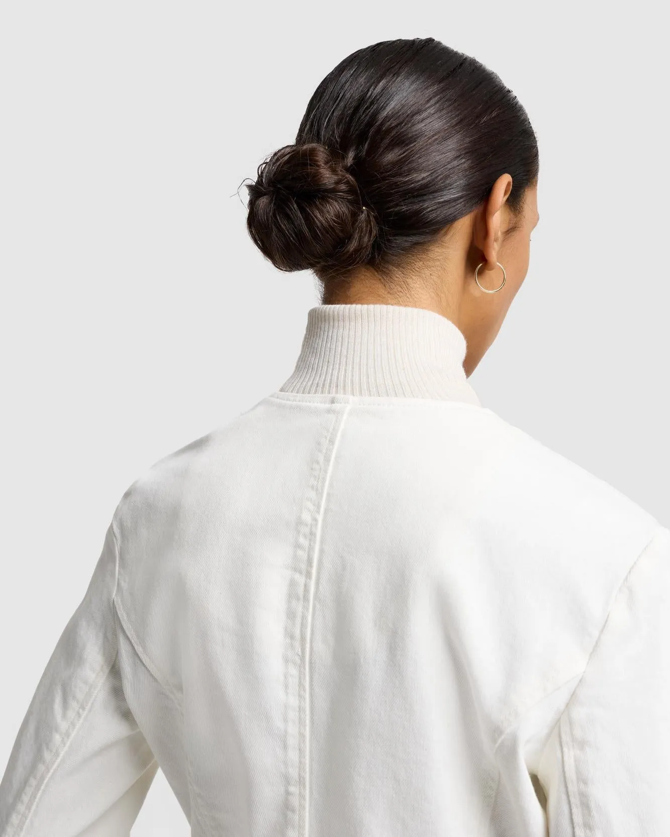 MANKIND Collarless Jacket in Vintage White