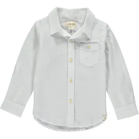 Me & Henry Cotton Longsleeved White Shirt (White Buttons) : Sizes 2 to 16