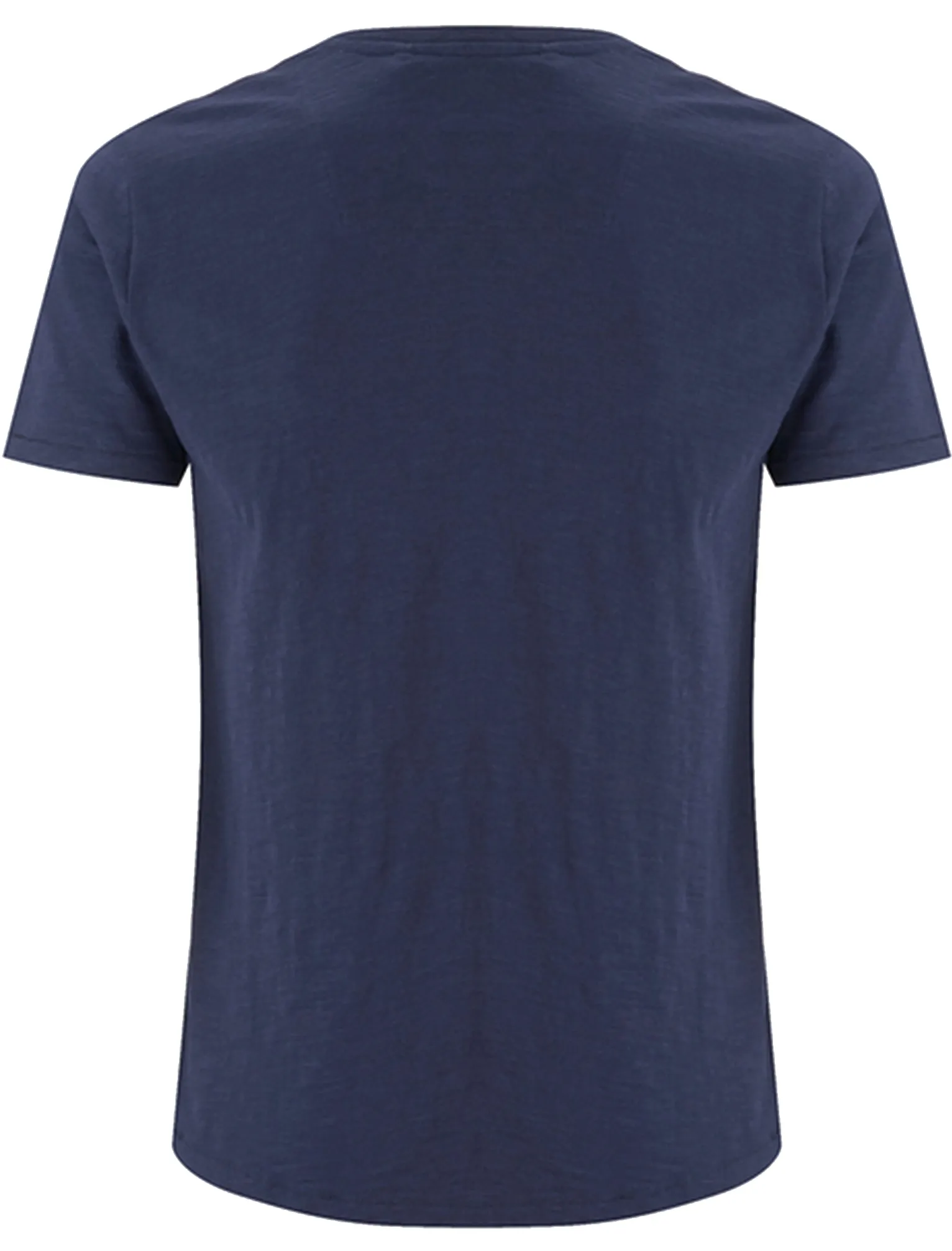 Mens Cody Slub Granddad Style T-Shirt in Navy