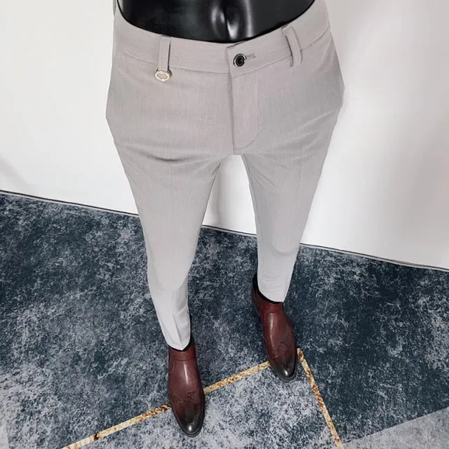 Men's Fashion Casual Slim Fit Ankle Dress Pants