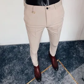 Men's Fashion Casual Slim Fit Ankle Dress Pants