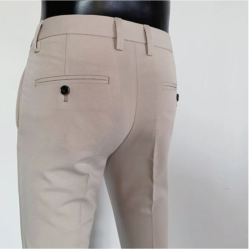 Men's Fashion Casual Slim Fit Ankle Dress Pants