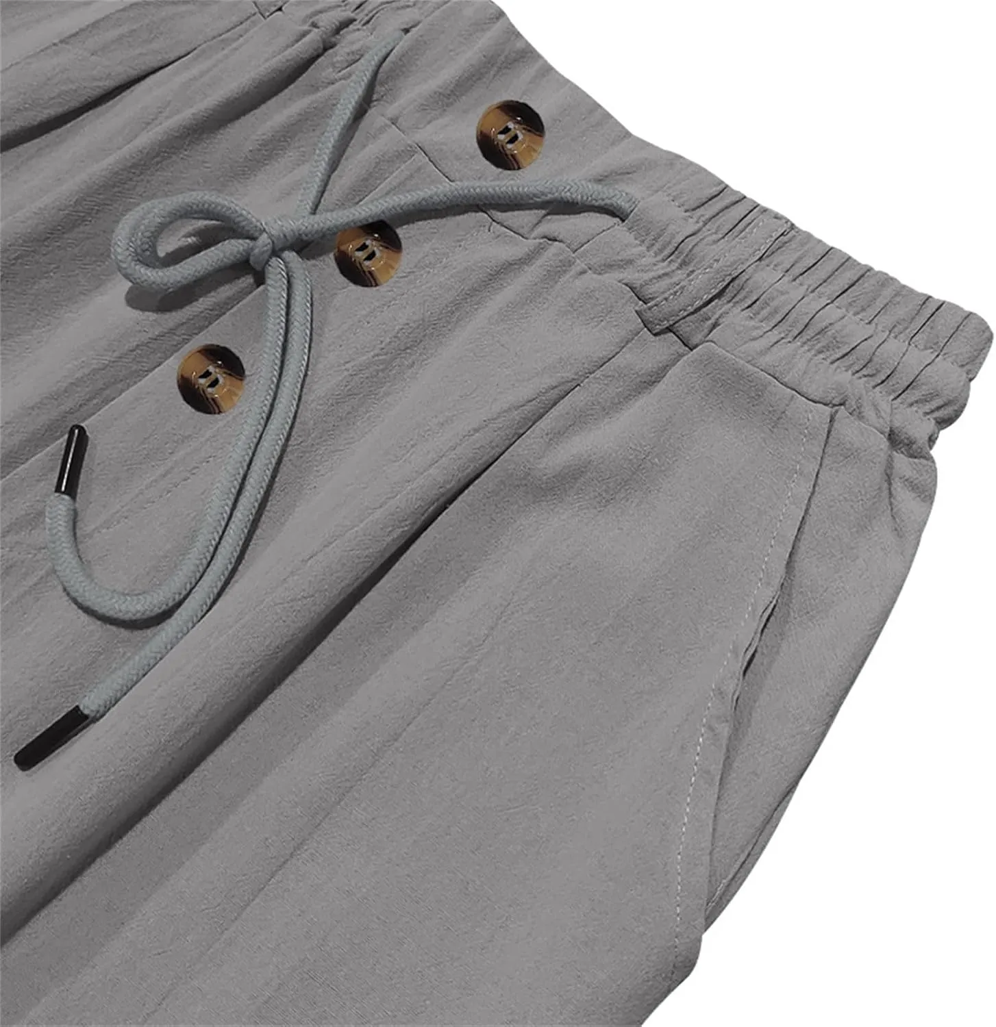 Mens Loose Fit Wide Leg Drawstring Baggy Yoga Beach Lightweight Work Office Athletic Workout Straight Trousers Pants