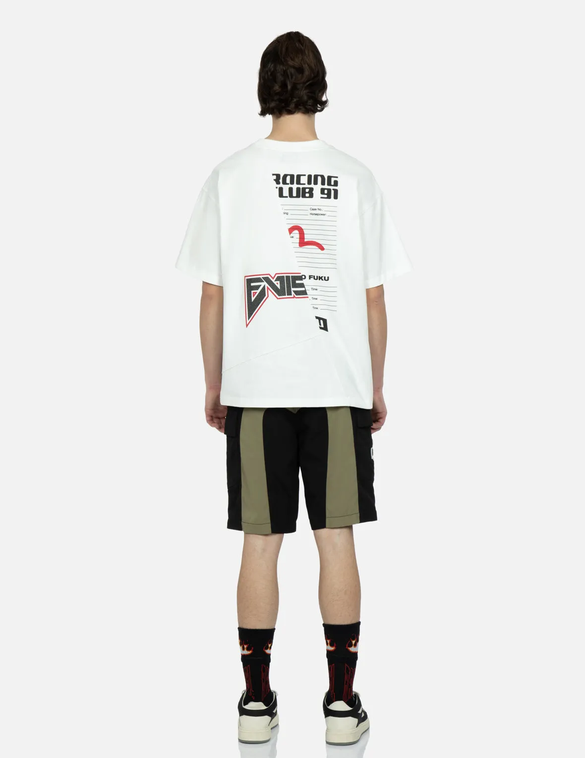 Multi-Logo and Graphic Print Patchwork T-Shirt