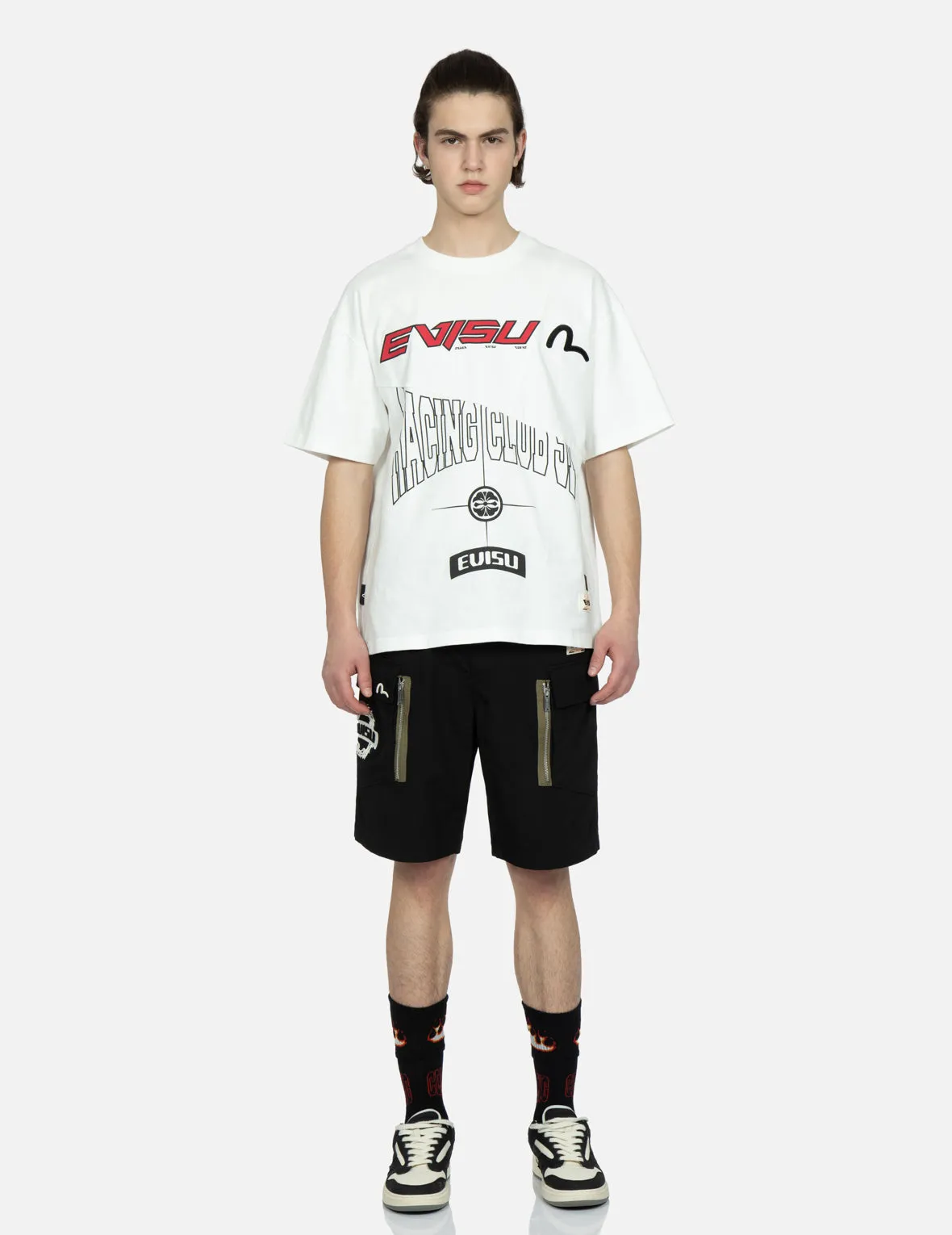 Multi-Logo and Graphic Print Patchwork T-Shirt